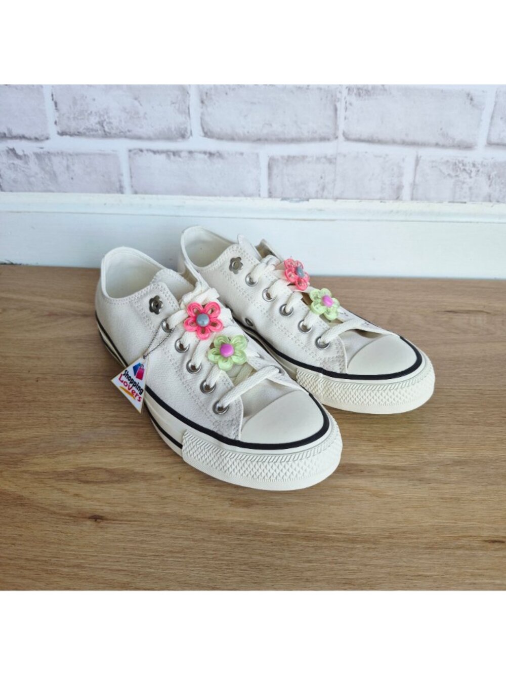 ⭐Converse Chuck Taylor Floral Accents Size 6.5 Men's shoes Sneaker White A19915C - Picture 2 of 9